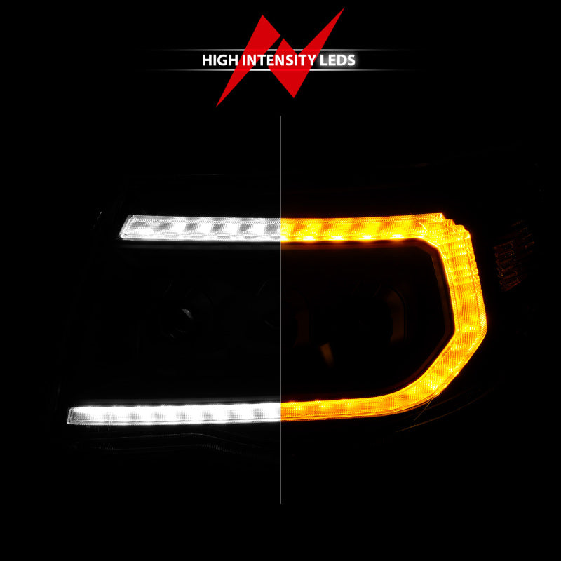 ANZO 111640A - ANZ111640A - ANZO 05-11 Toyota Tacoma Full LED Projector Headlights White DRL/Init/SeqSig Black - Pair - Shipped in Europe - Tuningsupply.com