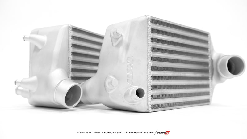 AMS ALP.26.09.0001-1 - AMSALP.26.09.0001-1 - AMS Performance 16-19 Porsche Carrera/Carrera S (991.2) Alpha Intercooler Kit w/Carbon Fiber Shrouds - Shipped in Europe - Tuningsupply.com