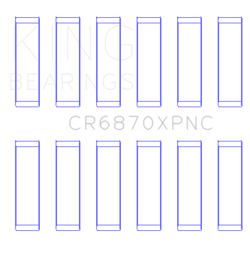 King Engine Bearings GCR6870XPNC0.25 - KINGCR6870XPNC0.25 - King Engine Bearings Nissan VR38DETT pMaxKote Performance Con Rod Bearing Set - Size +0.25mm - Shipped in Europe - Tuningsupply.com