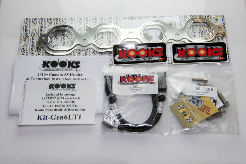 Kooks Headers 2260H420 - KSH2260H420 - Kooks 2016 + Chevrolet Camaro SS 1 7/8in x 3in SS Longtube Headers w/ Catted Connection Pipes - Shipped in Europe - Tuningsupply.com