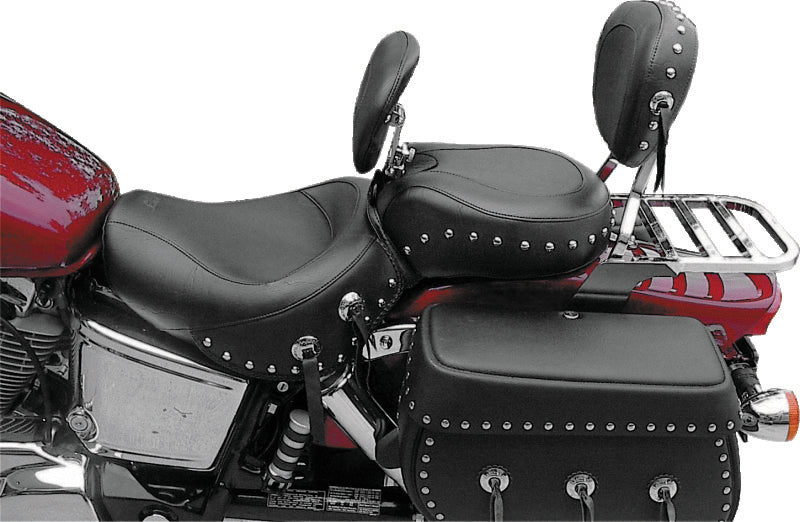 Mustang Motorcycle 79237 - MMP79237 - Mustang 00-08 Honda VT1100 Sabre,97-08 Spirit,87-97 Shadow Wide Touring 1PC Seat w/Studs - Black - Shipped in Europe - Tuningsupply.com