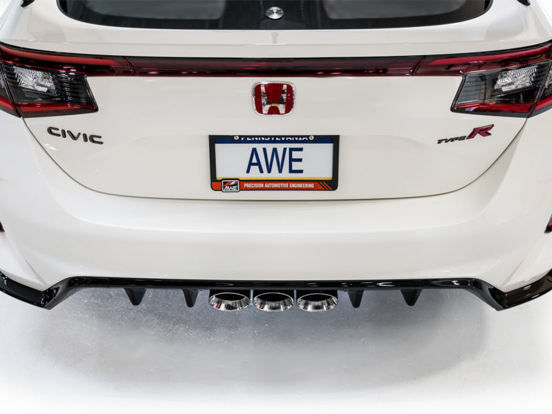 AWE Tuning 3020-52287 - AWE3020-52287 - AWE Tuning 2023 Honda Civic Type R FL5 Track Edition Exhaust w/ Triple Chrome Silver Tips - Shipped in Europe - Tuningsupply.com