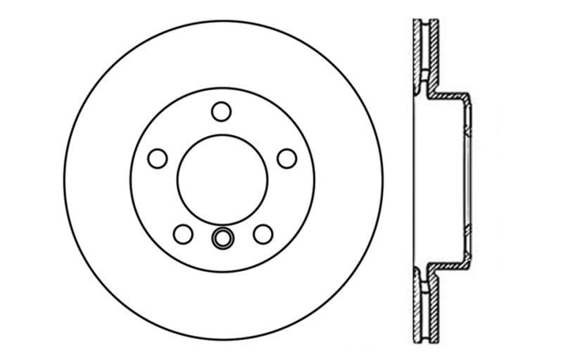 Stoptech 127.34108R - STO127.34108R - StopTech 9/07-09 BMW 328 Slotted & Drilled Right Front Rotor - Shipped in Europe - Tuningsupply.com