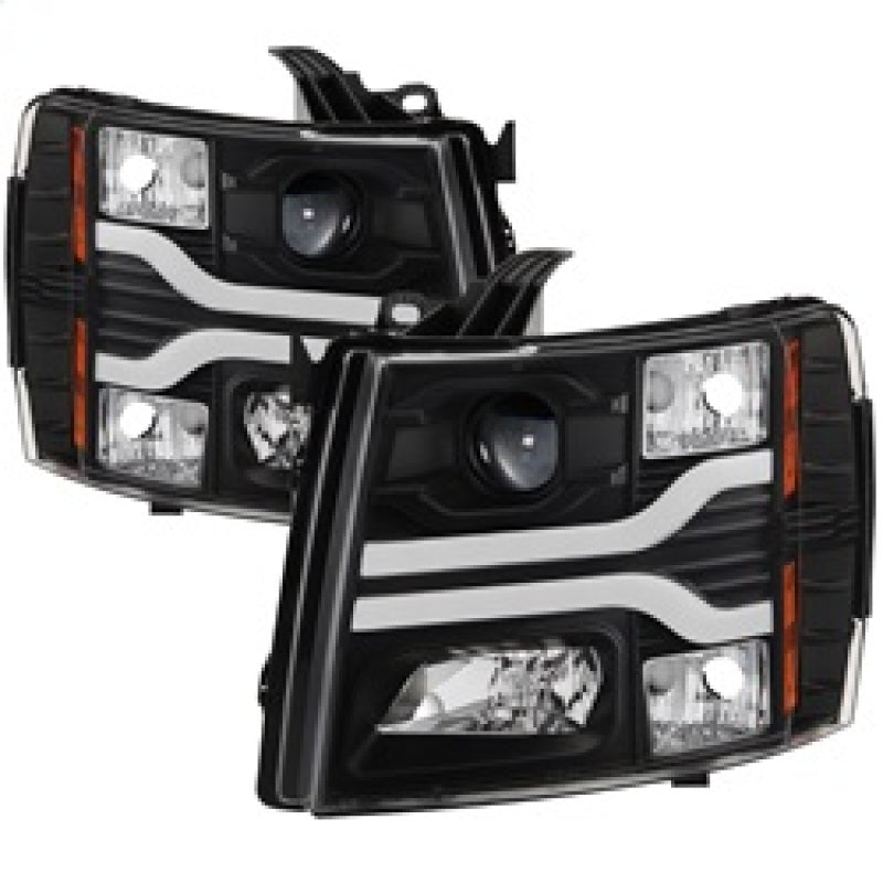 SPYDER 5083609 - SPY5083609 - Spyder Chevy Silverado 1500 07-13 Version 3 Projector Headlights - Black PRO-YD-CS07V3-LBDRL-BK - Shipped in Europe - Tuningsupply.com