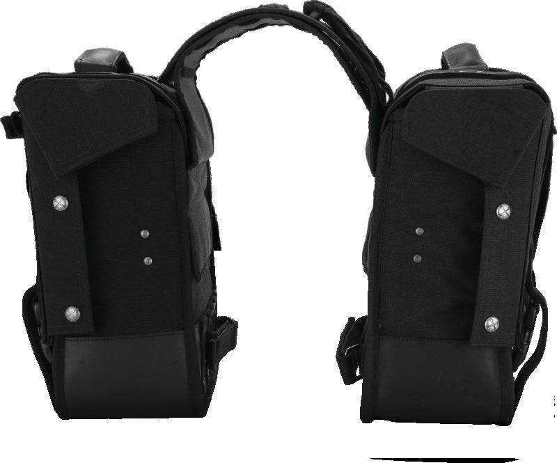 Burly Brand B15-1002B - BURB15-1002B - Burly Brand Throw-over Saddlebag - Black - Shipped in Europe - Tuningsupply.com