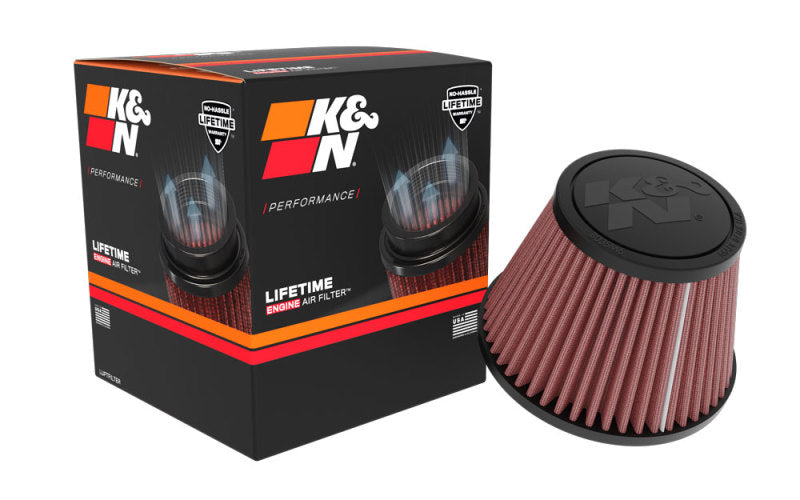 K&N Engineering RU-9920 - KNNRU-9920 - K&N Universal Clamp-on Air Filter 2in Flange ID 5-3/16in Base 3-1/2in Top 3-11/16in Height w/ Vent - Shipped in Europe - Tuningsupply.com
