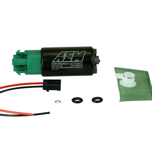 AEM 50-1215 - AEM50-1215 - AEM 340LPH 65mm Fuel Pump Kit w/ Mounting Hooks - Ethanol Compatible - Shipped in Europe - Tuningsupply.com