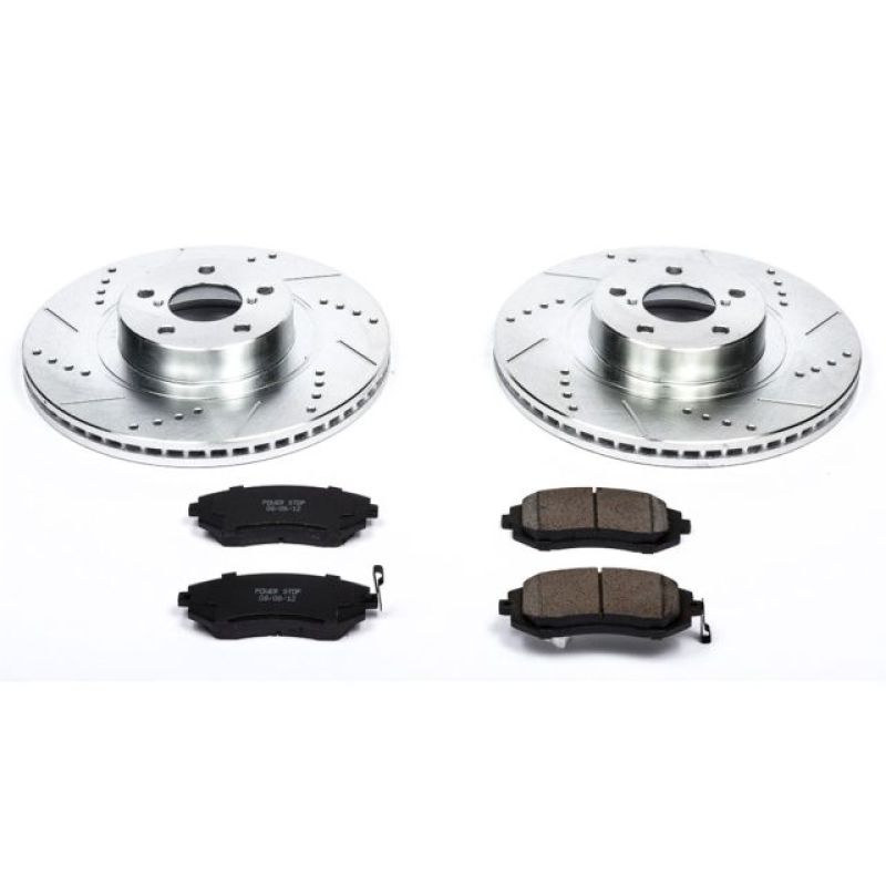 PowerStop K3038 - PSBK3038 - Power Stop 04-06 Subaru Baja Front Z23 Evolution Sport Brake Kit - Shipped in Europe - Tuningsupply.com