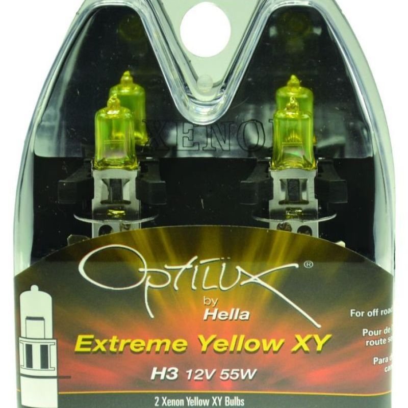 Hella LAH71070662 - HELLAH71070662 - Hella Optilux H3 12V/55W XY Extreme Yellow Bulb - Shipped in Europe - Tuningsupply.com