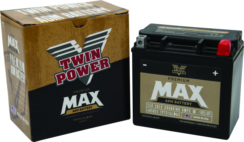 TwinPower 485023 - TWP485023 - Twin Power GYZ-16HL Premium MAX Battery Replaces H-D 65958-04 Made in USA 240 CCA - Shipped in Europe - Tuningsupply.com