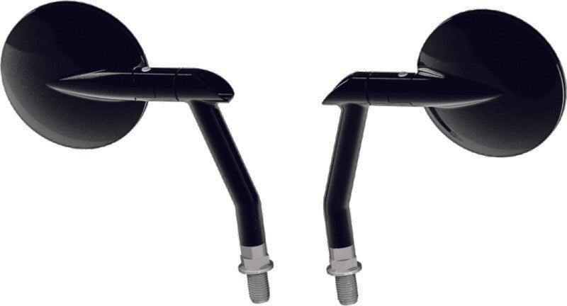 Burly Brand B16-1501B - BURB16-1501B - Burly Brand Hot Rod Mirror Set - Black - Shipped in Europe - Tuningsupply.com