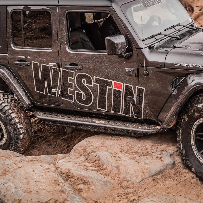 Westin 42-6025 - WES42-6025 - Westin/Snyper 2018+ Jeep Wrangler JL Unlimited 4DR Triple Tube Rock Rail Steps - Textured Black - Shipped in Europe - Tuningsupply.com