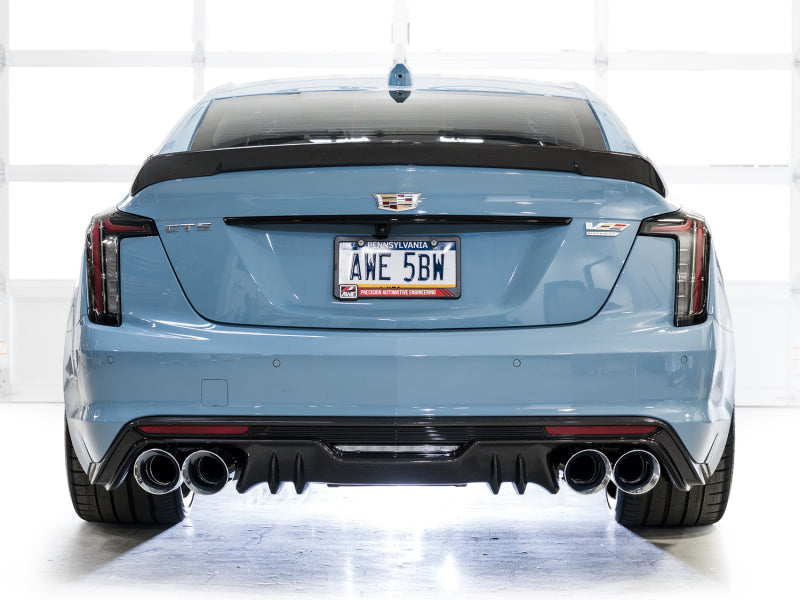 AWE Tuning 3025-42562 - AWE3025-42562 - AWE Tuning 22-26 Cadillac CT5-V Blackwing SwitchPath Exhaust - Chrome Silver Tips - Shipped in Europe - Tuningsupply.com