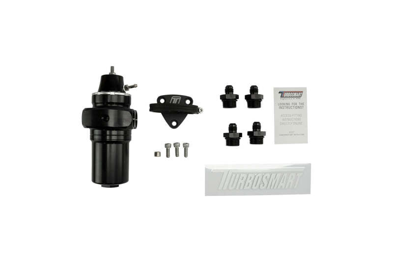 Turbosmart TS-0404-1522 - TURTS-0404-1522 - Turbosmart FPRF6 Fuel Pressure Regulator and Filter - Black - Shipped in Europe - Tuningsupply.com