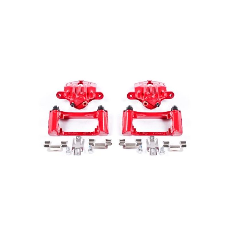 PowerStop S4696 - PSBS4696 - Power Stop 98-02 Chevrolet Camaro Rear Red Calipers w/Brackets - Pair - Shipped in Europe - Tuningsupply.com