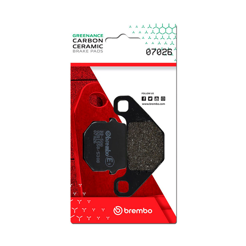 Brembo OE 07026 - BRE07026 - Brembo OE Peugeot Speedfight/Peugeot Squab/Peugeot Trekker Carbon Ceramic Brake Pad - Front - Shipped in Europe - Tuningsupply.com