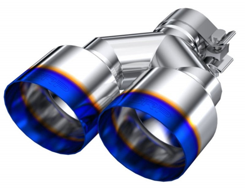 MBRP PT5177BE - MBRPT5177BE - MBRP Burnt End Tip 2.5 ID Dual 4 OD Out 9.55 length Single wall 304 Stainless Steel Pass Side - Shipped in Europe - Tuningsupply.com