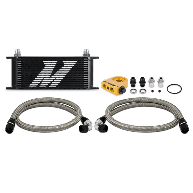 Mishimoto MMOC-U16TBK - MISMMOC-U16TBK - Mishimoto Universal Thermostatic Oil Cooler Kit 16-Row Black - Shipped in Europe - Tuningsupply.com