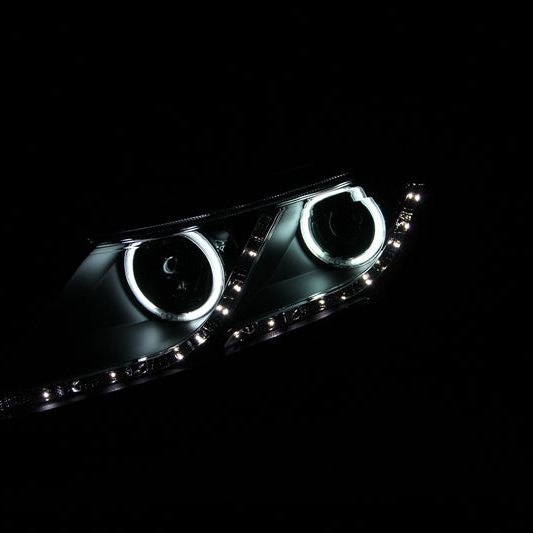 ANZO 121460 - ANZ121460 - ANZO 2011-2013 Kia Optima Projector Headlights w/ Halo Black (CCFL) - Shipped in Europe - Tuningsupply.com