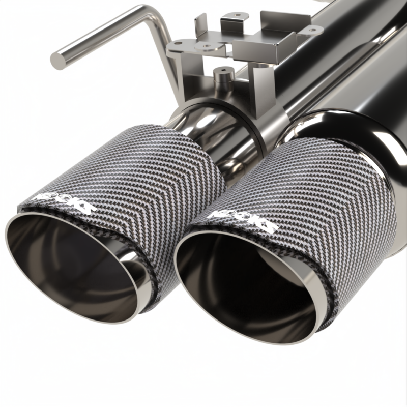 Kooks Headers 11514520 - KSH11514520 - Kooks 18-24 Ford Mustang GT 5.0 3in. Valved Shotgun Cat-Back Exhaust - Carbon Tips - Shipped in Europe - Tuningsupply.com