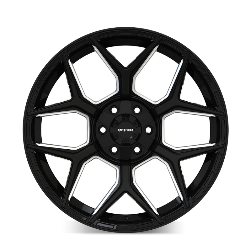 Mayhem 8119-2937M - MAY8119-2937M - Mayhem Vanquish 8119 20X9 / 6x135/6x139.7 / 0mm Offset / 106.1mm Hub - Gloss Black Milled - Shipped in Europe - Tuningsupply.com