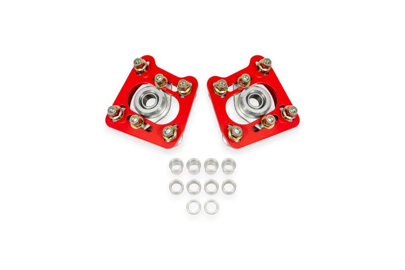 BMR Suspension WAK740R - BMRWAK740R - BMR 94-04 Ford Mustang Steel Caster Camber Plates - Red - Shipped in Europe - Tuningsupply.com