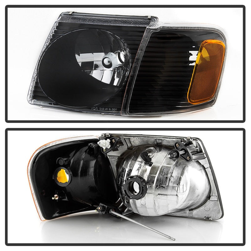SPYDER 9042614 - SPY9042614 - xTune 01-03 Ford Explorer Sport 4pc OEM Style Headlights w/Corner - Black (HD-JH-FEXP01-ST-BK) - Shipped in Europe - Tuningsupply.com
