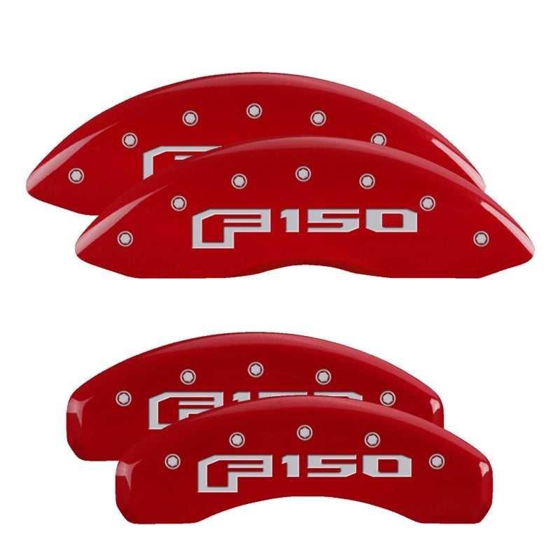 MGP - MGP10219SF16RD - MGP 4 Caliper Covers Engraved Front & Rear 2015 Ford F-150 Red Finish Silver Characters - Shipped in Europe - Tuningsupply.com