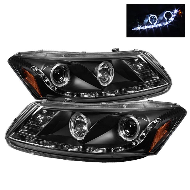 SPYDER 5010667 - SPY5010667 - Spyder 08-12 Honda Accord No Crosstour 4Dr Proj Headlights- LED Halo DRL Blk PRO-YD-HA08-4D-HL-BK - Shipped in Europe - Tuningsupply.com