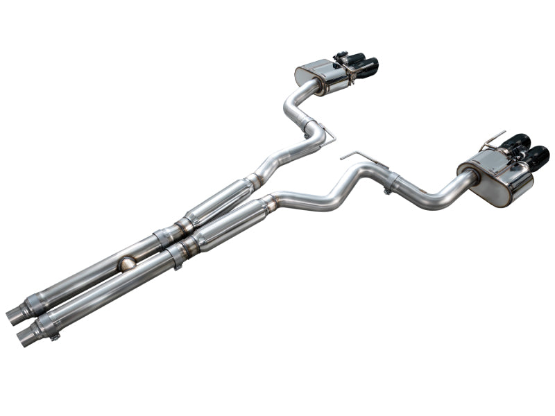 AWE Tuning 3025-43550 - AWE3025-43550 - AWE Tuning 18-23 S550 Mustang GT SwitchPath Exhaust - Diamond Black Tips - Shipped in Europe - Tuningsupply.com