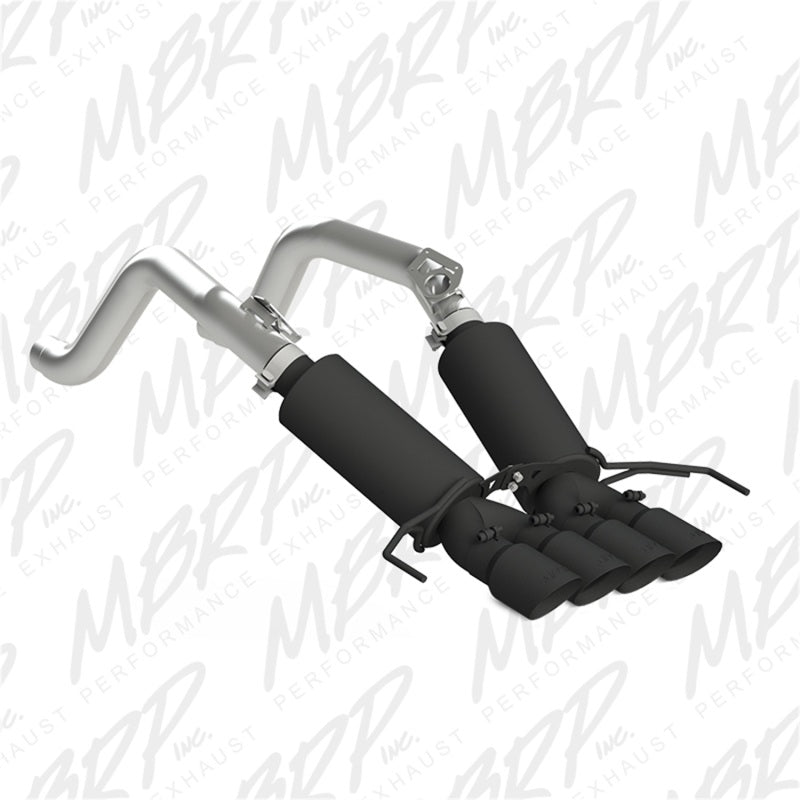 MBRP PS7030BLK - MBRPS7030BLK - MBRP 14-19 Chevy Corvette V8 6.2L 3in Black Dual Cat Back w/ 4in Quad Dual Wall Tips - Shipped in Europe - Tuningsupply.com