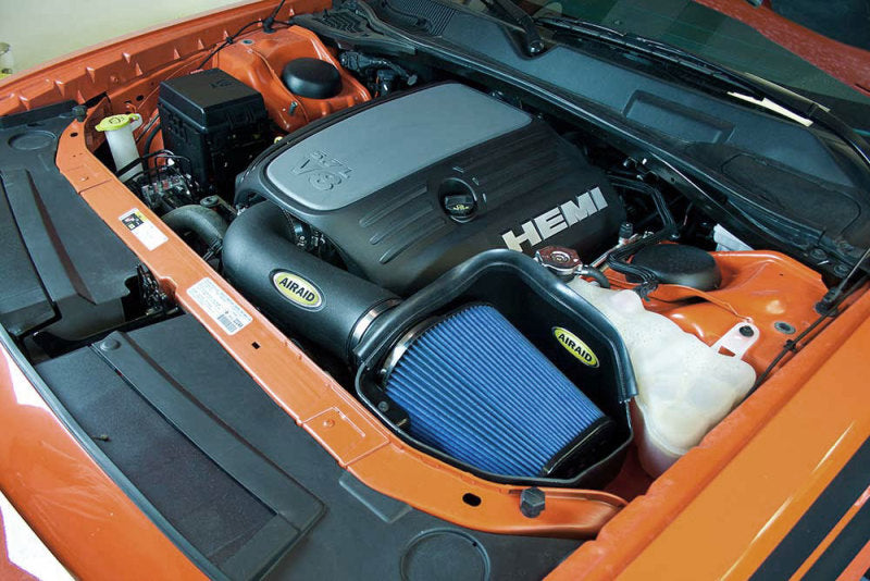 Airaid 353-318 - AIR353-318 - Airaid 11-14 Dodge Charger/Challenger MXP Intake System w/ Tube (Dry / Blue Media) - Shipped in Europe - Tuningsupply.com