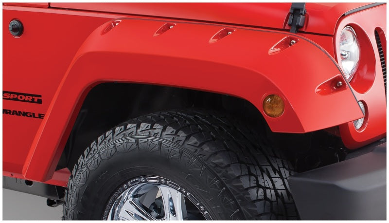 Bushwacker - BUS10077-02 - Bushwacker 07-18 Jeep Wrangler Pocket Style Flares 2pc - Black - Shipped in Europe - Tuningsupply.com