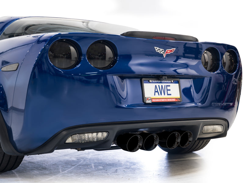 AWE Tuning 3015-43606 - AWE3015-43606 - AWE Tuning C6 Chevrolet Corvette Z06/ZR1 Touring Edition Axle-Back Exhaust w/ Diamond Black Tips - Shipped in Europe - Tuningsupply.com