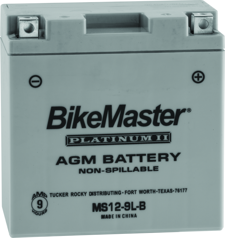BikeMaster 780768 - BKM780768 - BikeMaster AGM Battery - MS12-9L-B - Shipped in Europe - Tuningsupply.com