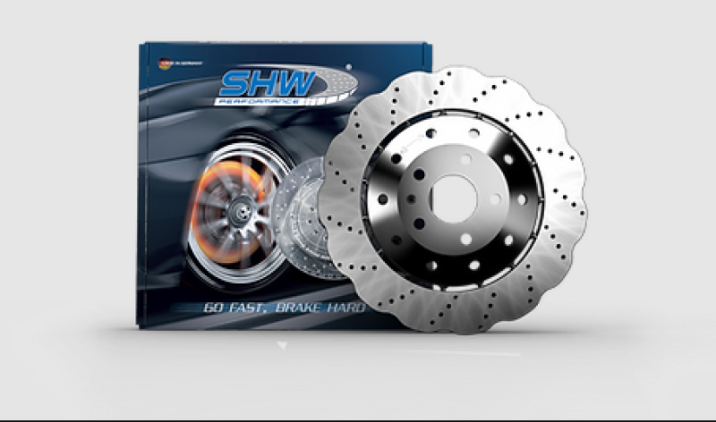 SHW Performance AFX48201 - SHWAFX48201 - SHW 14-20 Audi R8 5.2L (Excl Ceramic Brake) Front Drilled-Dimpled LW Wavy Brake Rotor (4S0615301B) - Shipped in Europe - Tuningsupply.com