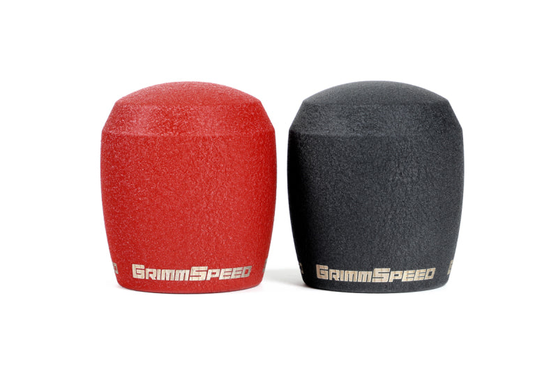 GrimmSpeed GRM380003 - GRMGRM380003 - GrimmSpeed Stubby Shift Knob Stainless Steel Red - M12x1.25 - Shipped in Europe - Tuningsupply.com