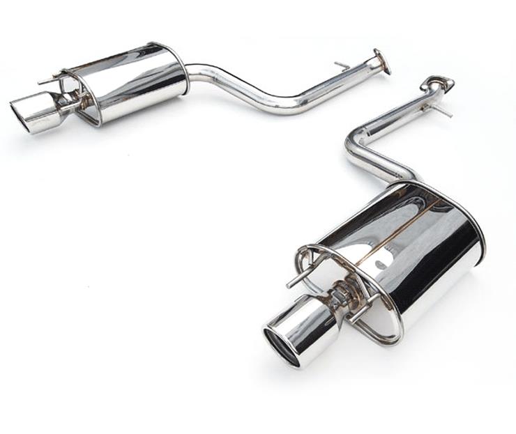 Invidia - INVHS15STIG3T - Invidia 15+ Subaru WRX/STI 4Dr Q300 Twin Outlet Rolled Titanium Burnt Quad Tip Cat-Back Exhaust - Shipped in Europe - Tuningsupply.com