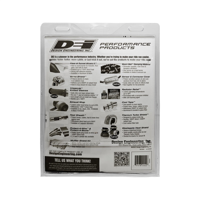 DEI 10452 - DEI10452 - DEI Pipe Shield w/Stainless Steel Clamps - 6in x 36in - Titanium - Shipped in Europe - Tuningsupply.com