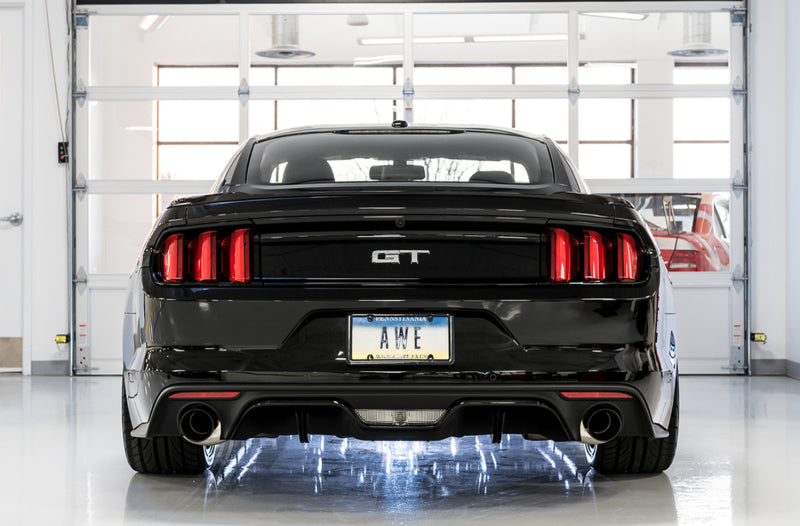 AWE Tuning 3015-33084 - AWE3015-33084 - AWE Tuning S550 Mustang GT Cat-back Exhaust - Touring Edition (Diamond Black Tips) - Shipped in Europe - Tuningsupply.com