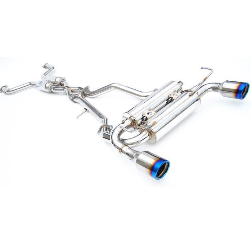 Invidia - INVHS17IQ66GM1RT - Invidia 2017+ Infiniti Q60 3.0 TT Silver Sport/Red Sport Gemini Rolled Titanium Tip Cat-back Exhaust - Shipped in Europe - Tuningsupply.com
