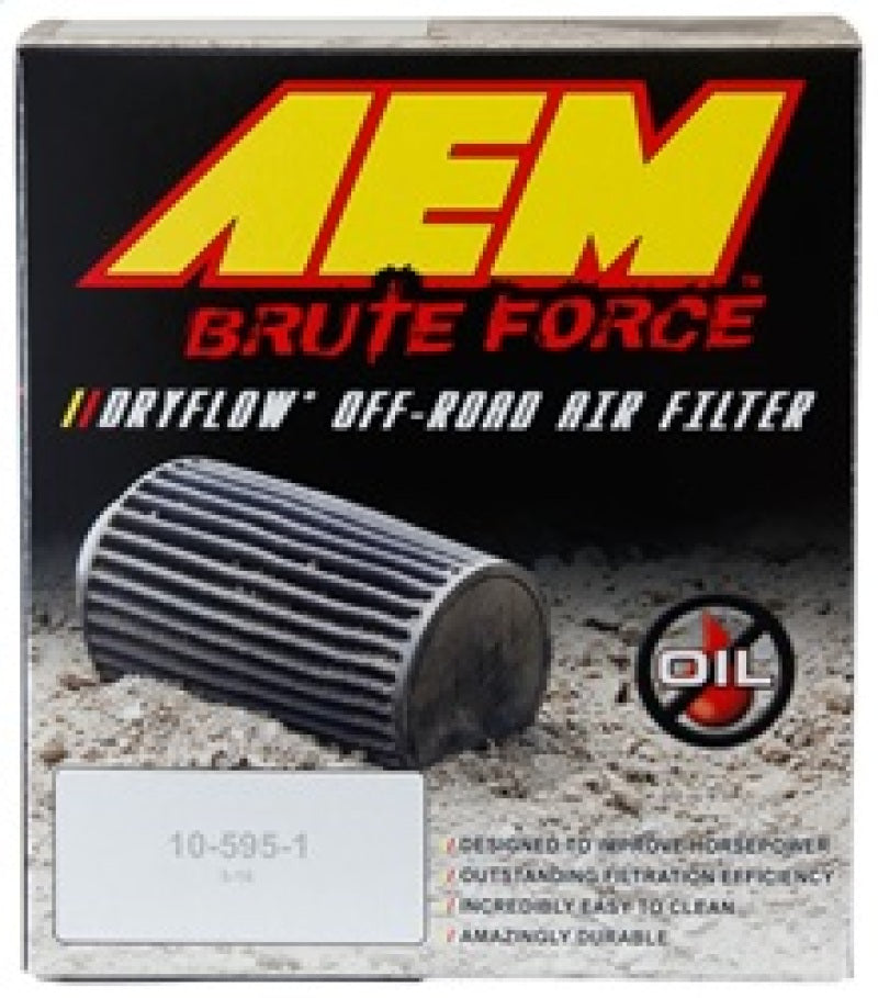 AEM Induction 21-2110BF - AEM21-2110BF - AEM Dryflow 3.25in. X 5in. Round Tapered Air Filter - Shipped in Europe - Tuningsupply.com