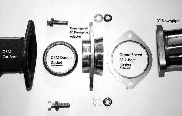 GrimmSpeed GRM077044 - GRMGRM077044 - GrimmSpeed 3in Subaru Downpipe Exhaust Adapter - Shipped in Europe - Tuningsupply.com