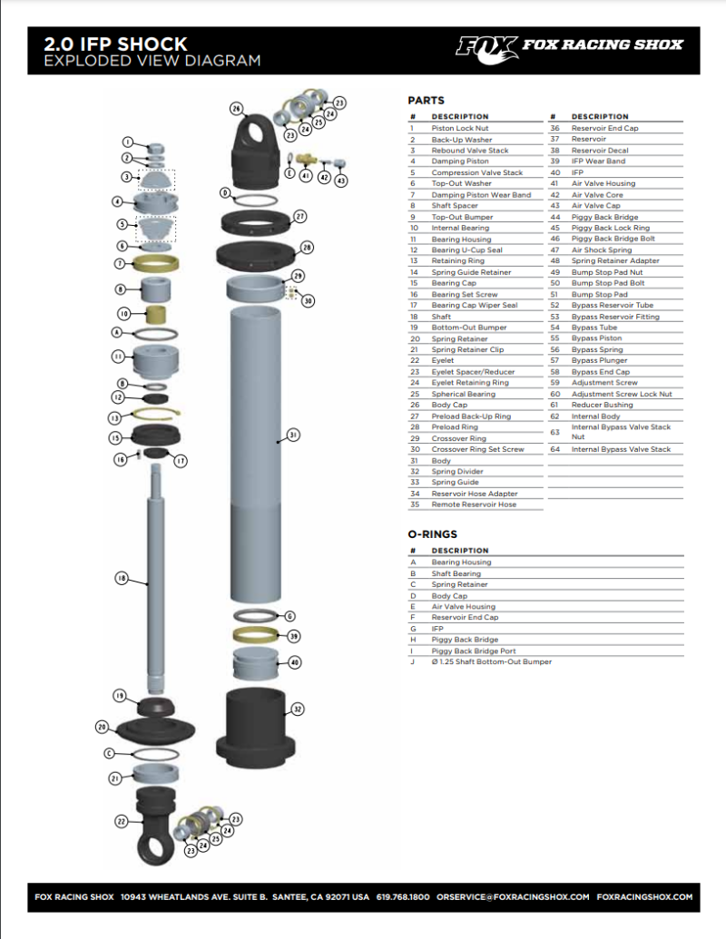 FOX 213-28-001-B - FOX213-28-001-B - Replacement Shock Sleeve 0.75in OD x 1.675in LTG 1020 - Clear Zinc - Shipped in Europe - Tuningsupply.com
