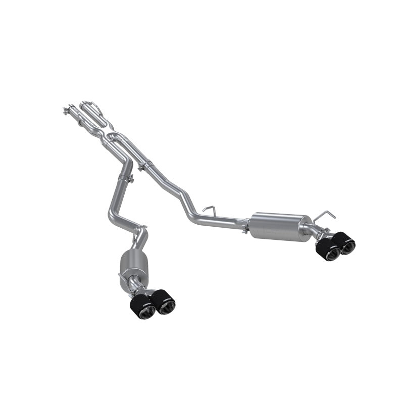 MBRP PS52053CF - MBRPS52053CF - MBRP 20-21 Ford Explorer ST 3.0L Ecoboost SS 2.5in Dual Rear Exit w/ Carbon Fiber Quad Tips - T304 - Shipped in Europe - Tuningsupply.com
