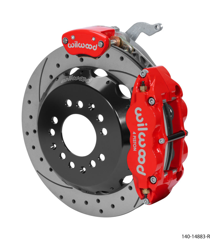 Wilwood 140-14883-DR - WIL140-14883-DR - Wilwood Narrow Superlite 4R-MC4 Red Rear Kit 12.88in Drilled Rotor 88-96 Chevy Corvette C4 - Shipped in Europe - Tuningsupply.com