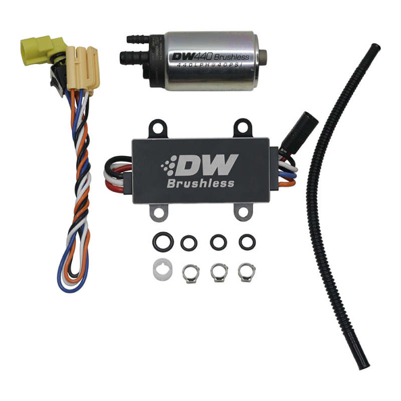 DeatschWerks 9-442-C102-0911 - DWK9-442-C102-0911 - DeatschWerks DW440 440lph Brushless Fuel Pump w/+C102 Controller w/ Install Kit 14-19 Chevy Corvette - Shipped in Europe - Tuningsupply.com