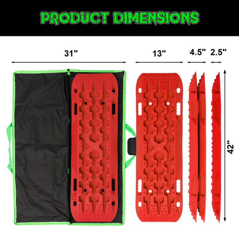 Rhino USA RG-TB42X13-RED - RSARG-TB42X13-RED - Rhino USA Recovery Traction Boards - Red (Pair) - Shipped in Europe - Tuningsupply.com