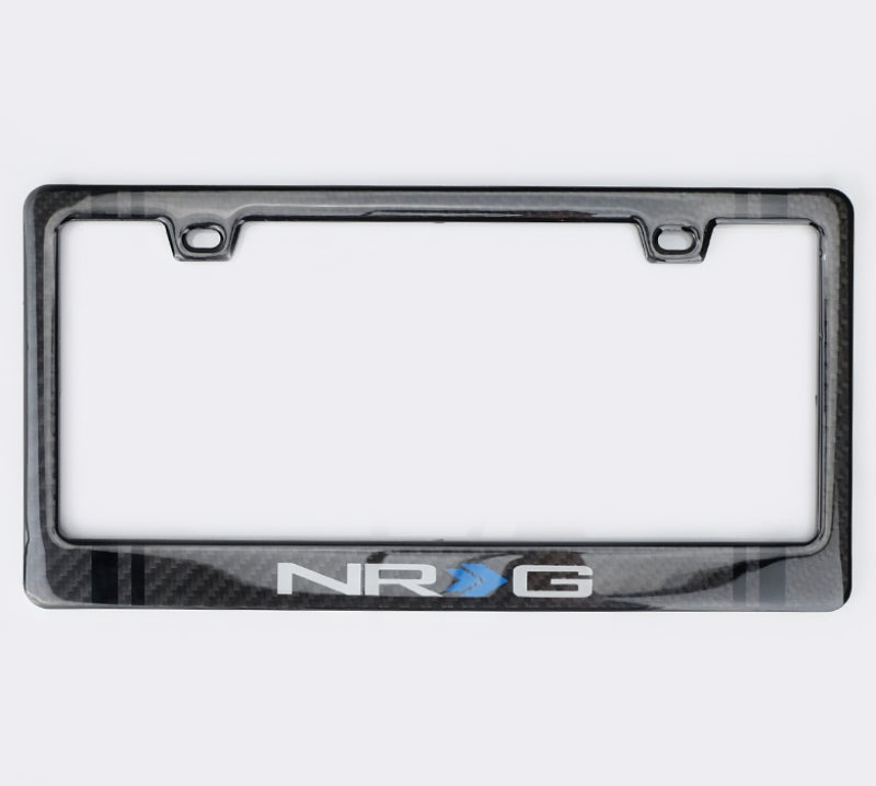NRG CARB-P200N - NRGCARB-P200N - NRG Carbon License Plate Frame/ Fiber Poly Dip Finish Wet w/ NRG Logo - Shipped in Europe - Tuningsupply.com