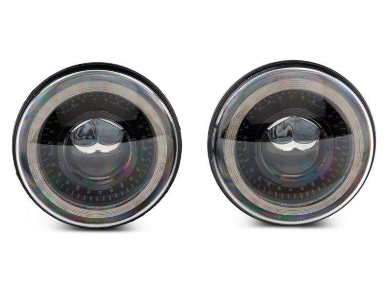 Raxiom J167194 - RAXJ167194 - Raxiom 07-18 Jeep Wrangler JK Axial Series 7-In Dragon Eye LED Headlights- Blk Housing (Clear Lens) - Shipped in Europe - Tuningsupply.com